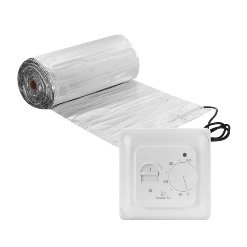 Zestaw mat grzewczych pod panele MAL-160 18m² + Aries Biały 1szt