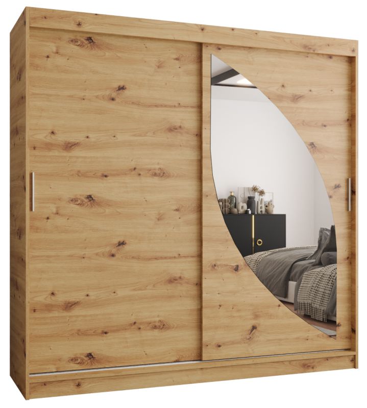 Szafa przesuwna Gardroba Abiks MILO 200 dąb artisan 1 szt.