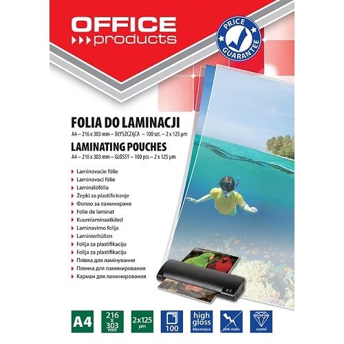 Folia do laminowania Office Products A5 połysk 2x80um 100 szt.