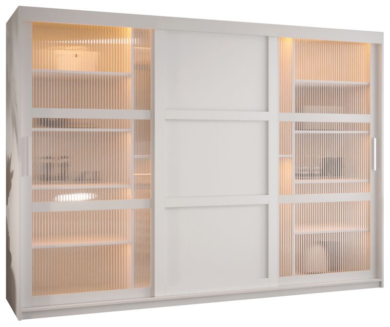 Szafa przesuwna Garderoba Abiks FLUTES 3 250 biały 1 szt.