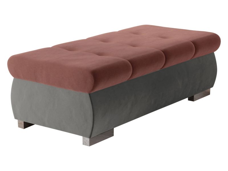 Pufa MIRJAN 24 Orkan Duża platynowy szary/róż indyjski 1 szt.