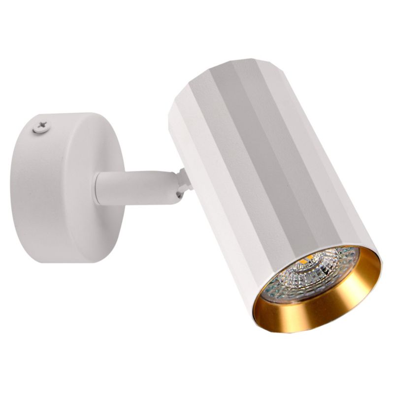 Kinkiet ścienny Polux Nicea biało-złoty 1 x GU10 x 10W IP20 wym: 10 x 5,5 cm - 1 szt.