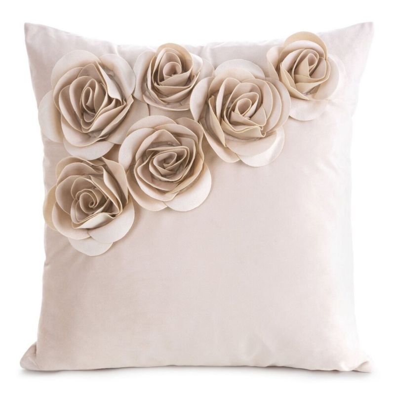 Poszewka Dekoracyjna Flores Eurofirany Różowa 45X45 Cm 1 Szt.