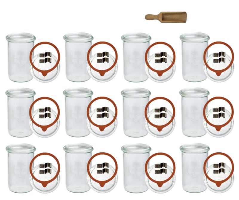 Słoiki MODO24 Weck 1050 ml fi 100 mold szklane wieka gumki 12 kpl.