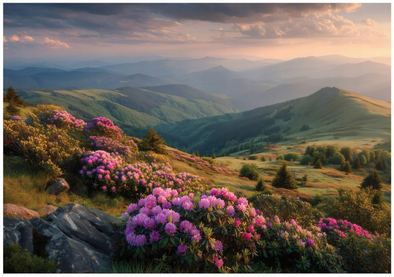 Fototapeta WALLARENA Do Sypialni Salonu Na Flizelinie Góry Natura Krajobraz Zielony 400x280 cm 16192VX8 1 szt.