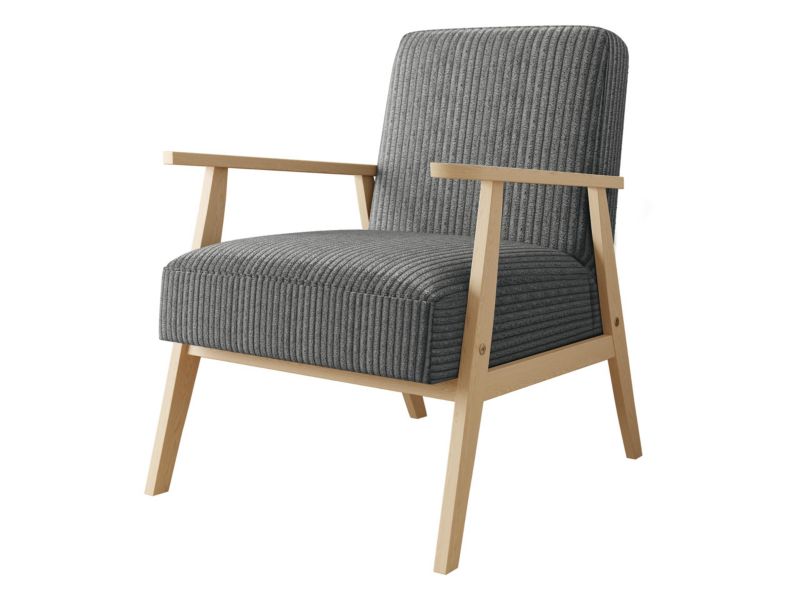 Fotel MIRJAN 24 Retro Sztruks ciemny szary 1 szt.