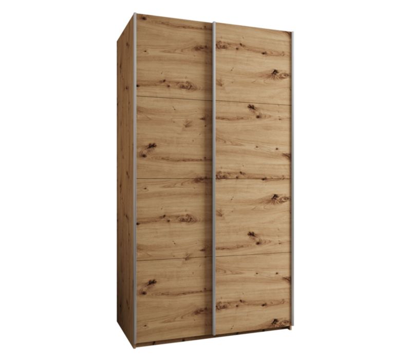 Szafa przesuwna Abiks LUX wysoka szer.140cm artisan/artisan/srebrny 1szt.