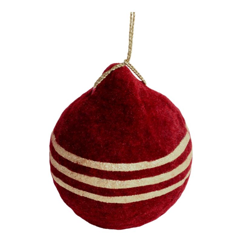 Bombka welurowa burgundowa