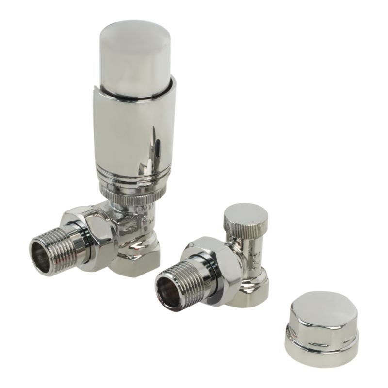 Zestaw termostatyczny GoodHome kątowy chrom