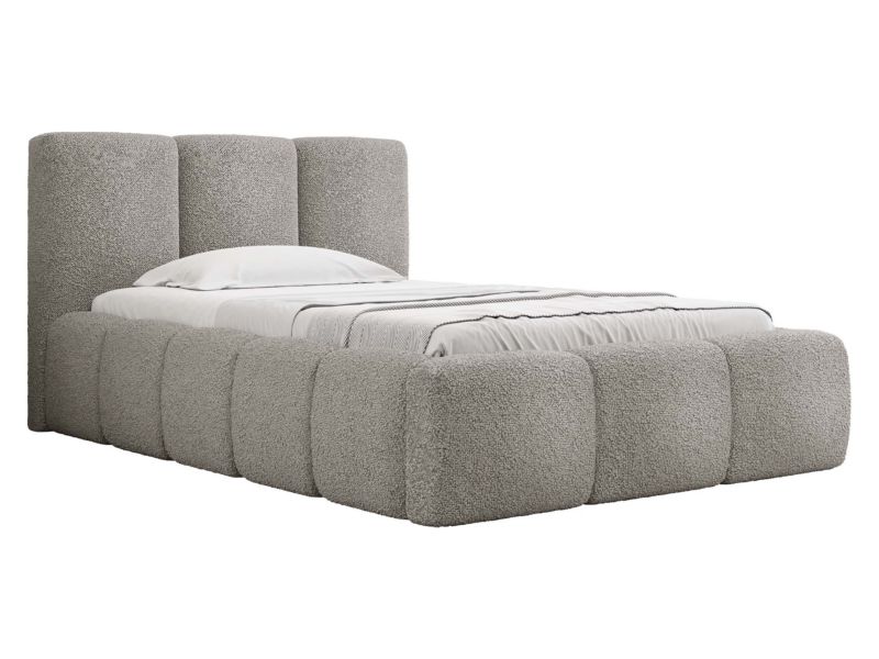 Łóżko tapicerowane MIRJAN 24 Kevson Boucle 90x200 ciemny szary 1 szt.