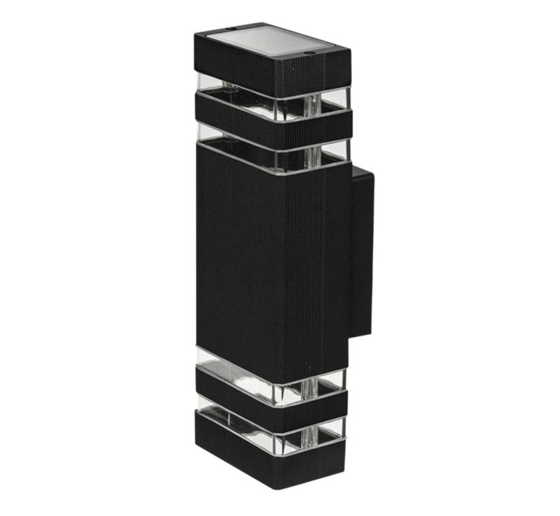 Kinkiet zewnętrzny elewacyjny MasterLED Inez Duo 2x GU10 LED IP54 czarny 31cm lampa podwójna 1 szt.