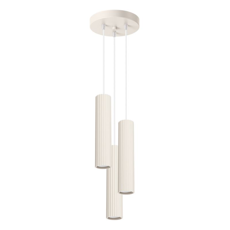 Lampa wisząca Sollux Lighting Karbon 0737 beżowa nowoczesna 3xGU10 x 10W 1 szt.