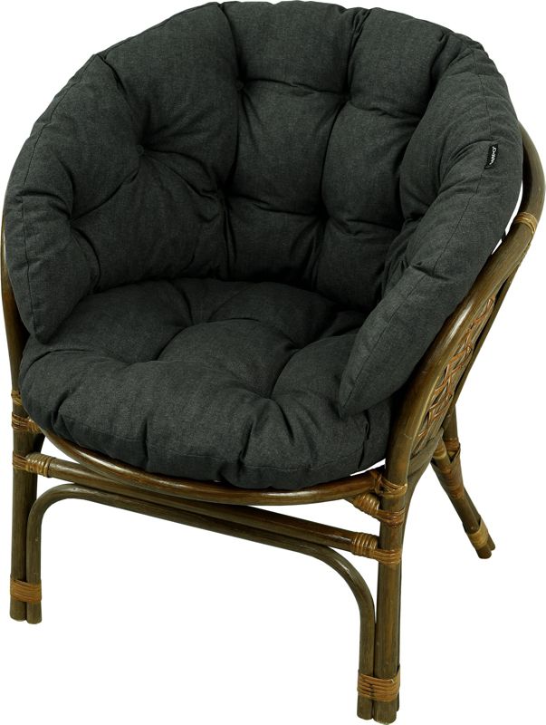 Poduszka na fotel rattanowy rattan AMPO ciemny szary turia 1 szt.