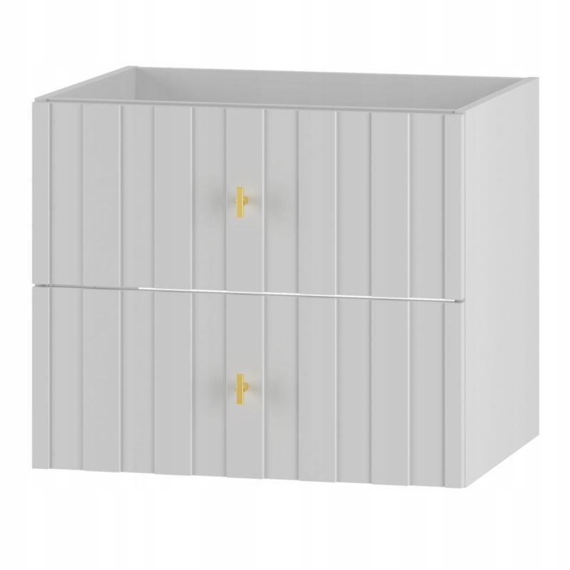 Szafka pod umywalkę Furnidea 60 cm biały mat złote uchwyty Elegante 1 szt.