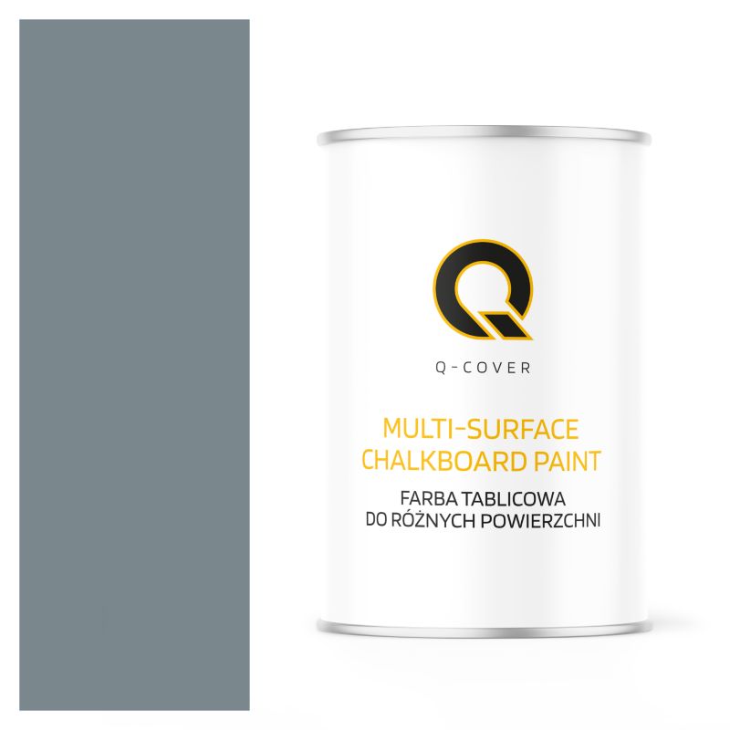 Farba Tablicowa Do Ścian Pisania Kredą Q-Cover Kolor Wiewiórka szara RAL7000 Mat 1L