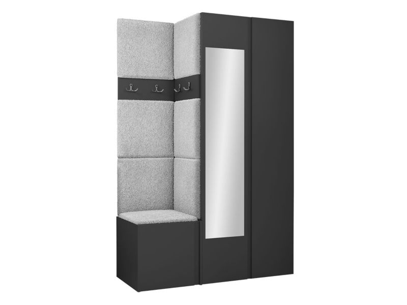 Garderoba MIRJAN 24 Orion XXVI grafit + szara bukla 1 kpl.