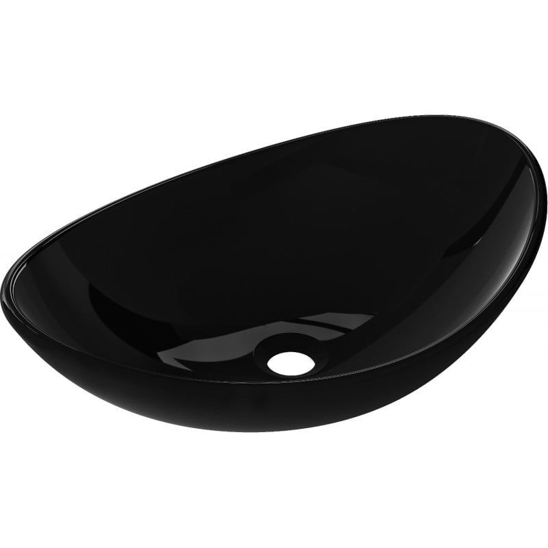 Szklana Umywalka nablatowa Mexen Sonia czarna 54 x 37 cm 1 szt.