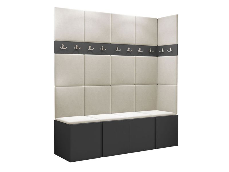 Garderoba MIRJAN 24 Orion II grafit + beżowy 1 kpl.