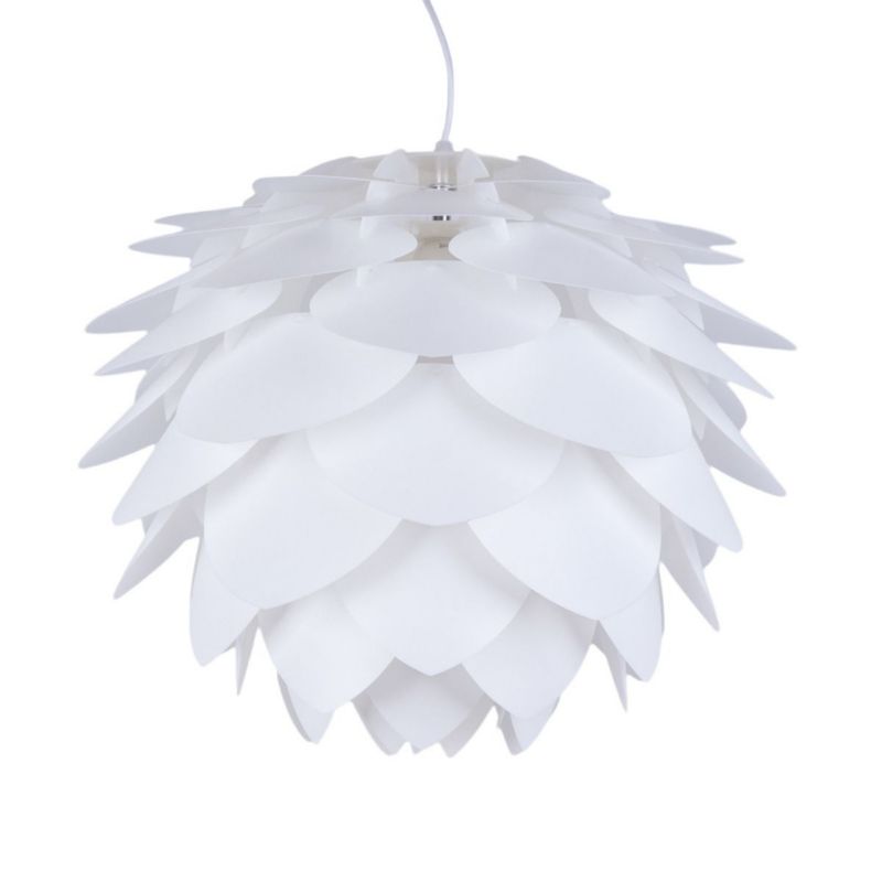 Lampa wisząca Abigali Pine Cone biała wym: 150 x 32 x 32 cm 1xE27 x 60W 1 szt.