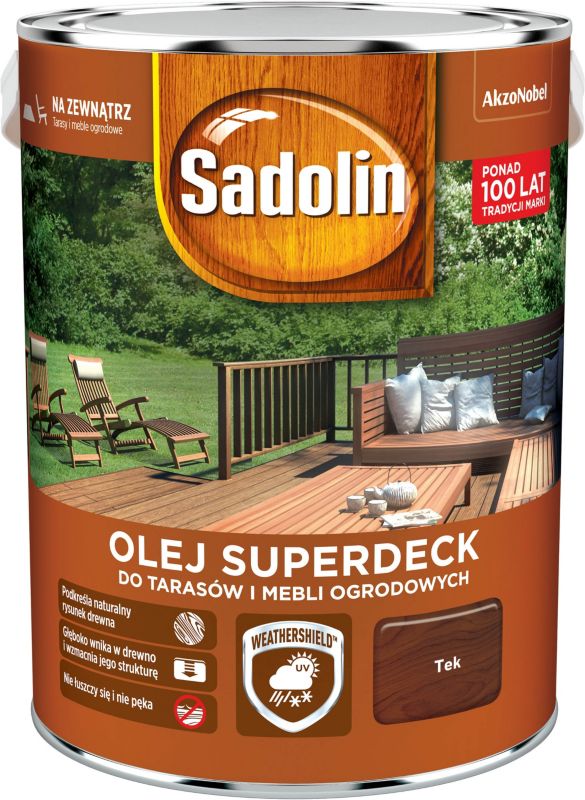 Olej do drewna Sadolin Superdeck tek 5 l