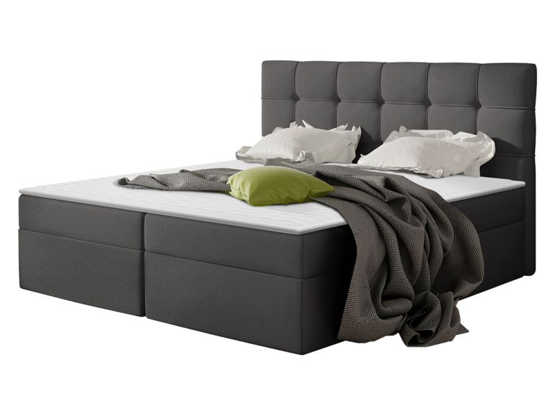 Łóżko kontynentalne MIRJAN 24 Nele 160x200 stalowy szary 1 szt.