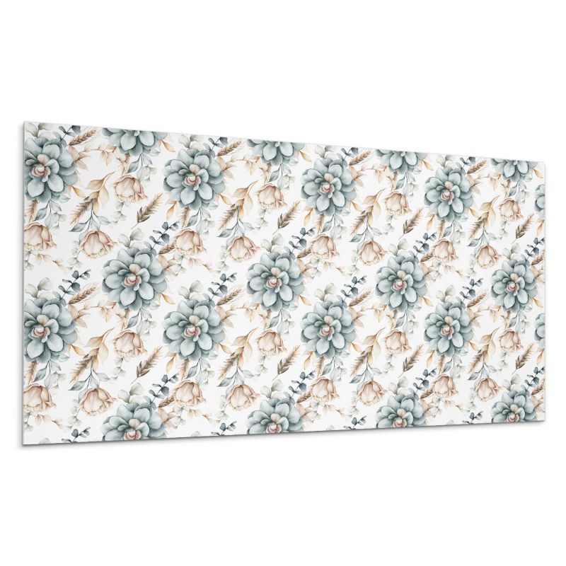 Panel samoprzylepny Wallfluent 100x50 cm Roślinny wzór kwiatowy 1 szt.