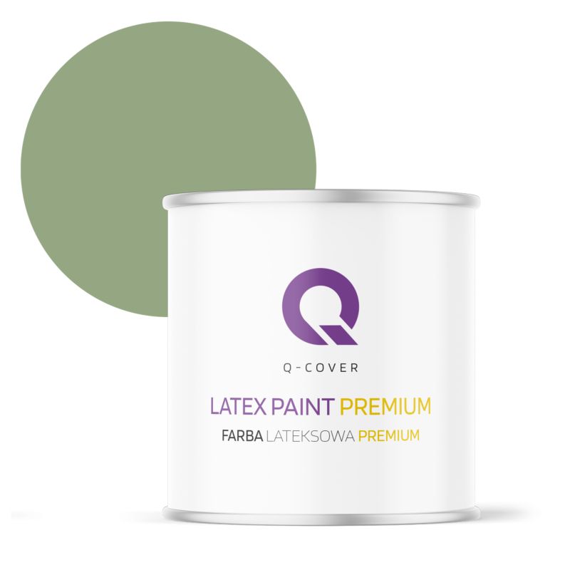 Farba Lateksowa Premium Plamoodporna do Ścian i Sufitów Q-Cover Oliwkowy ciemny H2036 Głęboki Mat 2L
