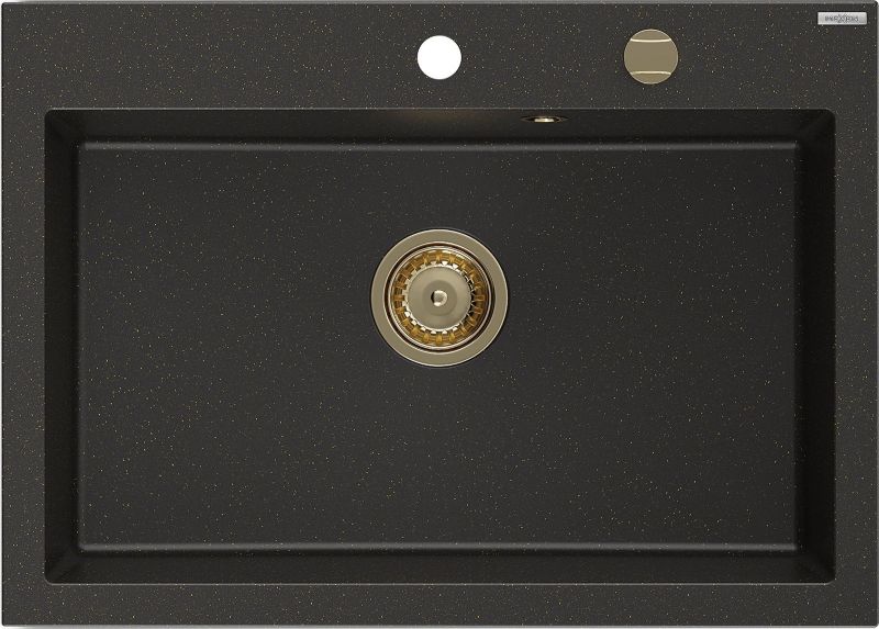 Zlewozmywak wpuszczany Mexen Elix czarno-złoty 700x500 mm - 6526701005-75-G