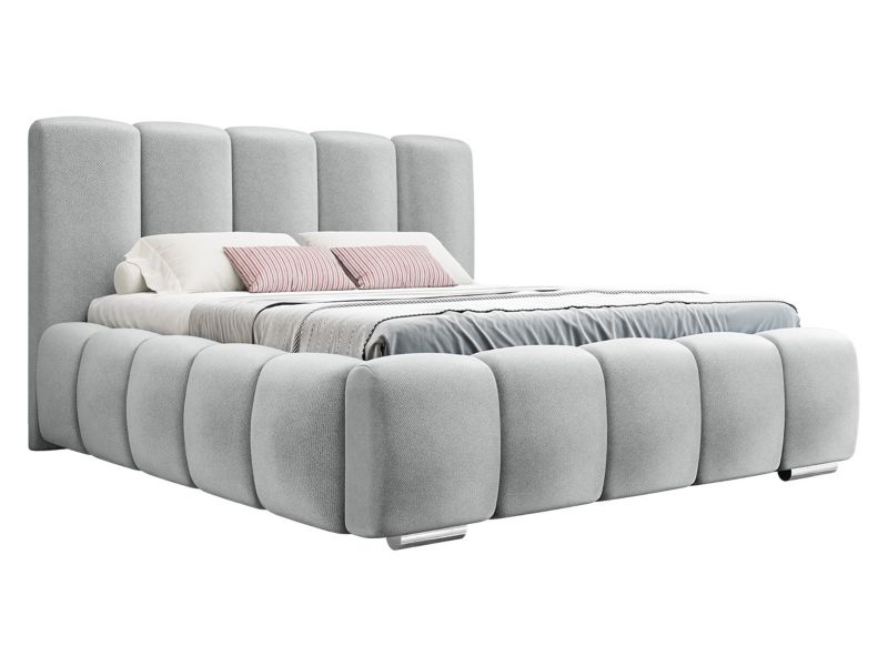 Łóżko tapicerowane MIRJAN 24 Wizko 160x200 jasny szary 1 szt.