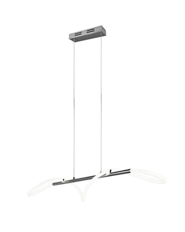 Lampa sufitowa wisząca RL Argos srebrno-biała wym: 150 x 105 x 34 cm wbudowany LED 28W 1 szt.