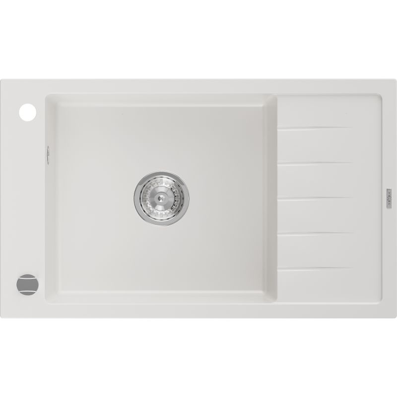 Zlewozmywak wpuszczany Mexen Elias 1-komorowy biały 795x480mm - 6511791005-20-G 1 szt.