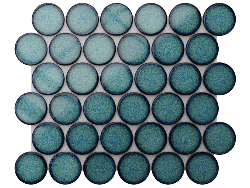 Mozaika ceramiczna Ilcom Circle Dots atlantic połysk 26,5 x 30,6 cm 1 szt.