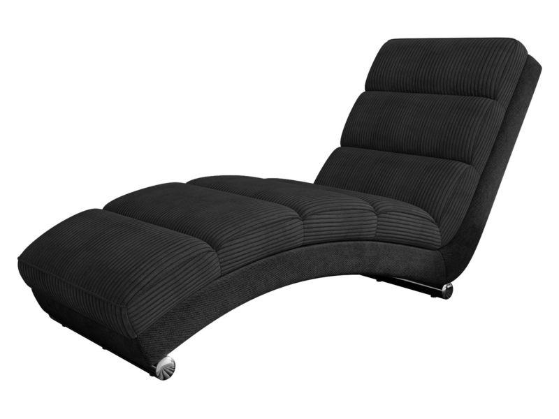 Szezlong MIRJAN 24 wypoczynkowy Holiday Sztruks czarny/czarny 1 szt.