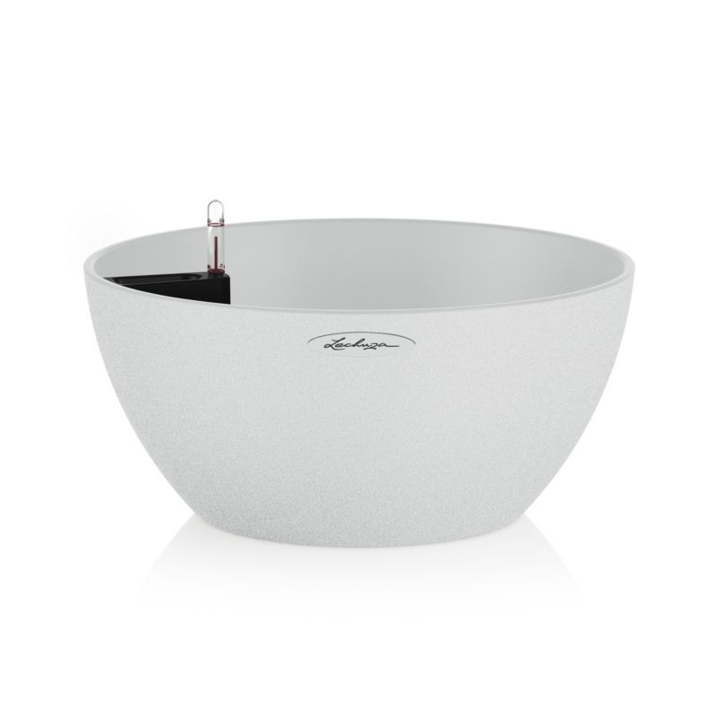 Doniczka Lechuza Do Domu Ogrodu CUBETO Stone 40 Biała 1 szt