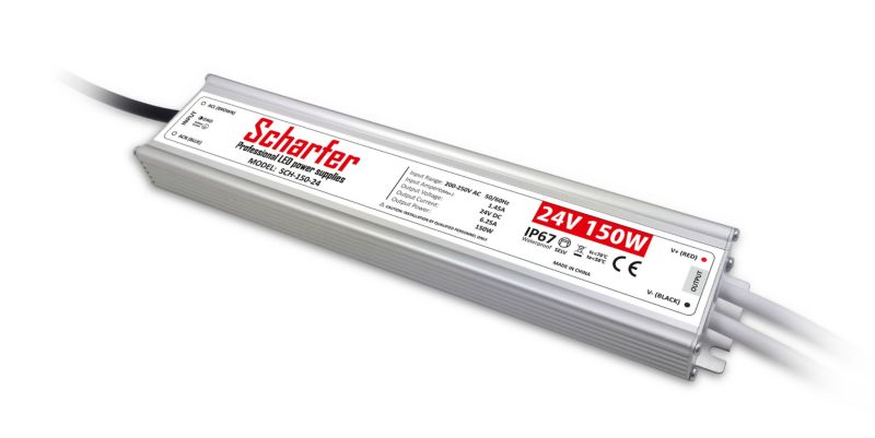 Zasilacz hermetyczny SCHARFER 150W 24V IP67 6.25A uniwersalny SCH-150-24 1 szt.