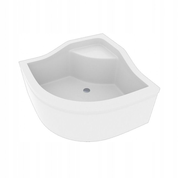 Brodzik prysznicowy Durasan 80x80x34 biały półokrągły akrylowy najtańszy brodzik głeboki 1 szt.