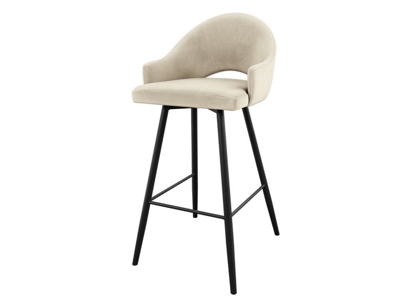 Krzesło barowe MIRJAN 24 Rosa czarny/śmietankowy 1 szt.