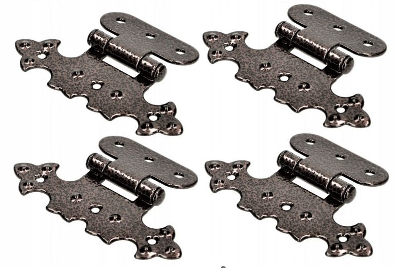 Zawias FEINZ Meblowy Ozdobny Asymetryczny Stal Retro 4 szt.