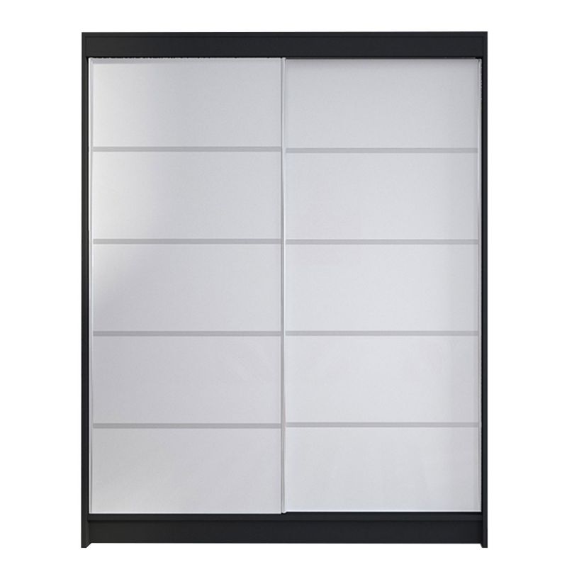 Szafa MIRJAN 24 z drzwiami przesuwnymi Camino IV czarny/biały 1 szt.