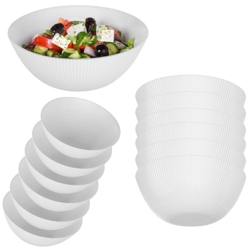 Salaterka KADAX Szklana Biała 20.3cm 6 szt.