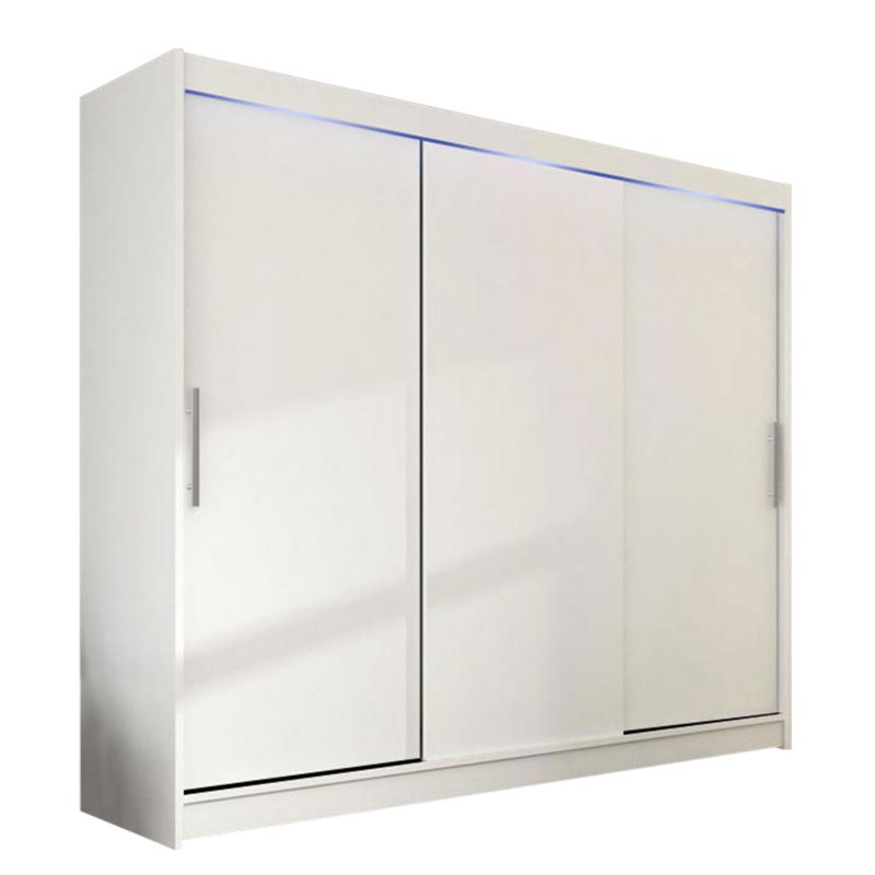 Szafa MIRJAN 24 z drzwiami przesuwnymi Aston II z oświetleniem RGB biały 1 szt.