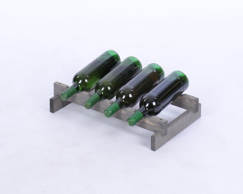 Stojak na wino MODO24 regał modułowy na butelki 1 leżnia x 4 butelki montaż bez narzędzi impregnacja szara 1 szt.