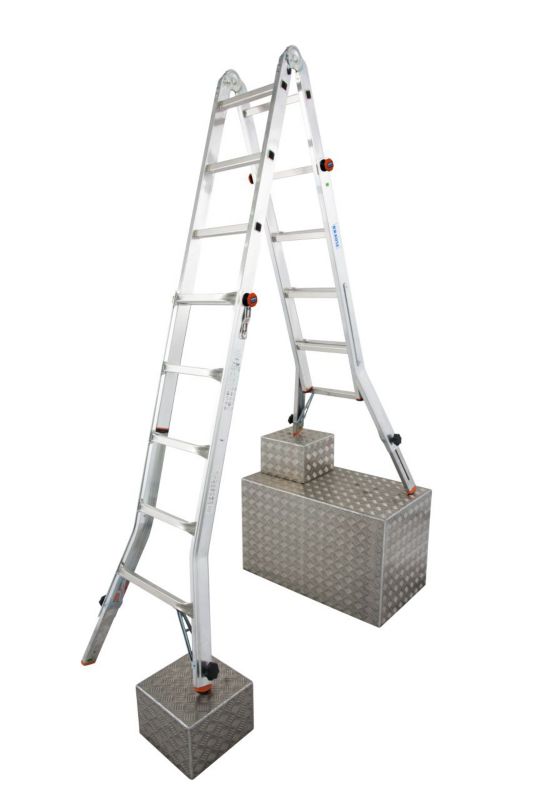 Drabina przegubowa KRAUSE MONTO teleskopowa z 4 regulowanymi nogami TeleVario 4x5, 1 szt.