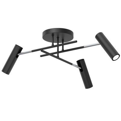 Lampa sufitowa wisząca Luminex Axion 4471 czarny mat-chromowana minimalistyczna 3xGU10 x 8W 1 szt.