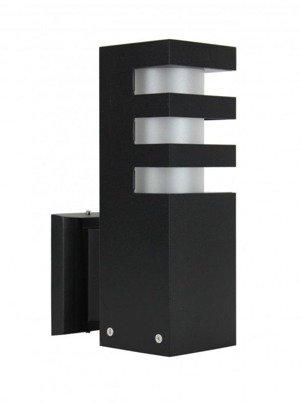 Kinkiet ścienny zewnętrzny SU-MA Rado czarny 1 x E27 x IP54 wym: 25 x 8 x 14 cm - 1 szt.