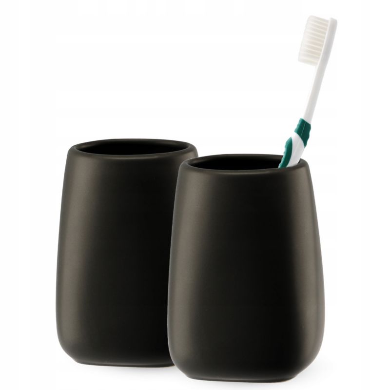 Kubek Na Szczoteczki KADAX 2x Kubek Pojemnik Czarny 2 szt.
