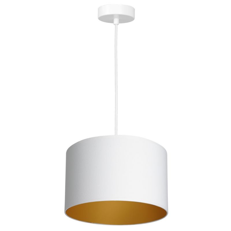 Lampa wisząca Luminex Arden biały matowa-złota wym: 110 x 25 x 25 cm 1xE27 x 15W 1 szt.