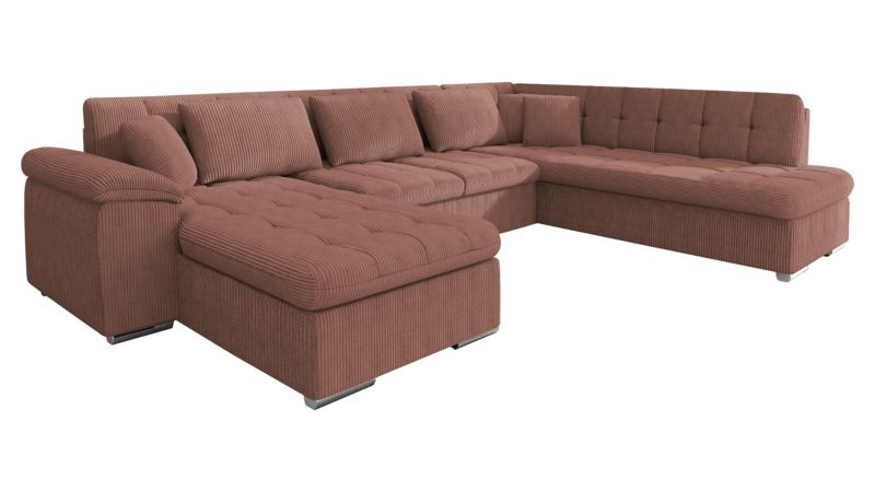 Narożnik z funkcją spania MIRJAN 24 Niko Bis Sztruks lewy łososiowy 1 szt.