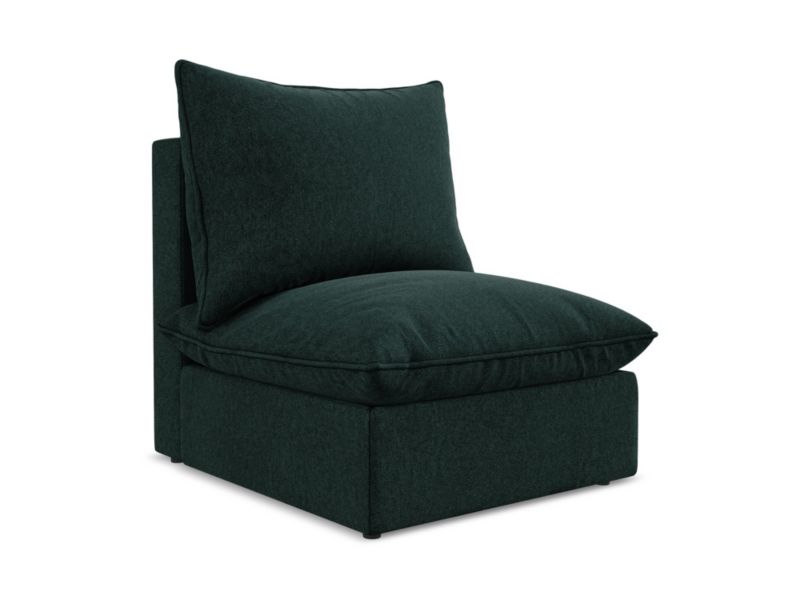 Moduł LaMiaSofa RAVENNA z tkaniny welwetowej 75x90 cm szaro-zielony 1 szt.