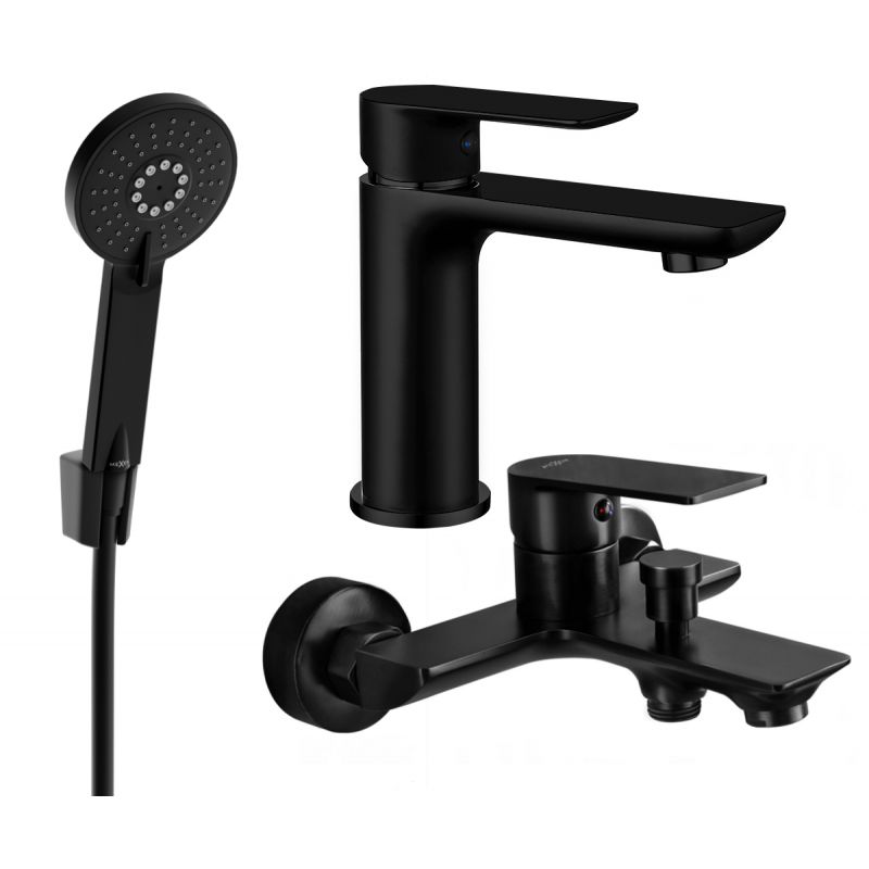 Zestaw wannowy Mexen Alfa czarny 745703R40-70 1 szt.